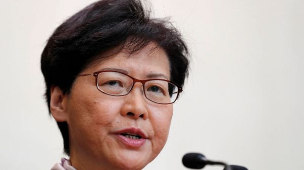 Hong Kong leader says she hopes non-violent protest puts city on road to peace Hong Kong leader says she hopes non-violent protest puts city on road to peace