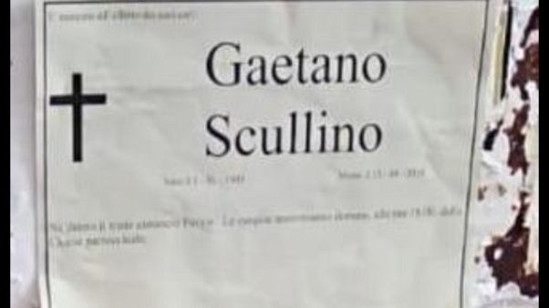 Manifesto funebre a sindaco Ventimiglia Manifesto funebre a sindaco Ventimiglia