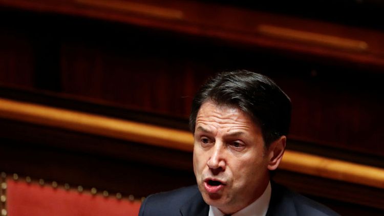 Italy PM Conte ends debate, heads to president's palace to resign