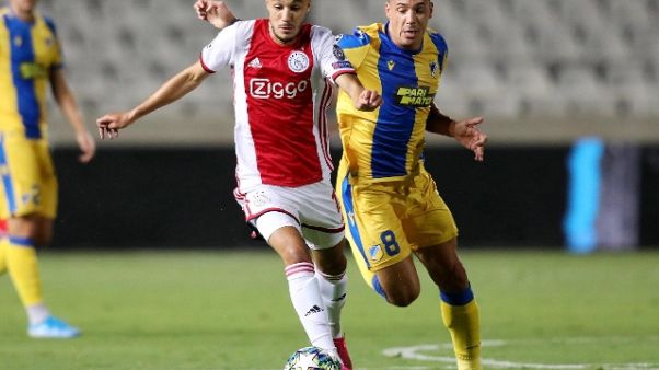 Champions: Ajax pareggia 0-0 a Cipro Champions: Ajax pareggia 0-0 a Cipro