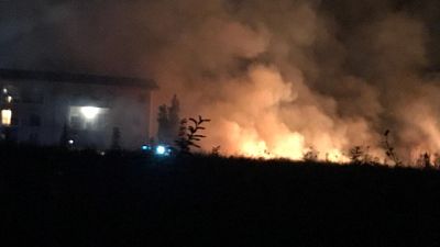 Incendio minaccia rovine antica Vibo Incendio minaccia rovine antica Vibo