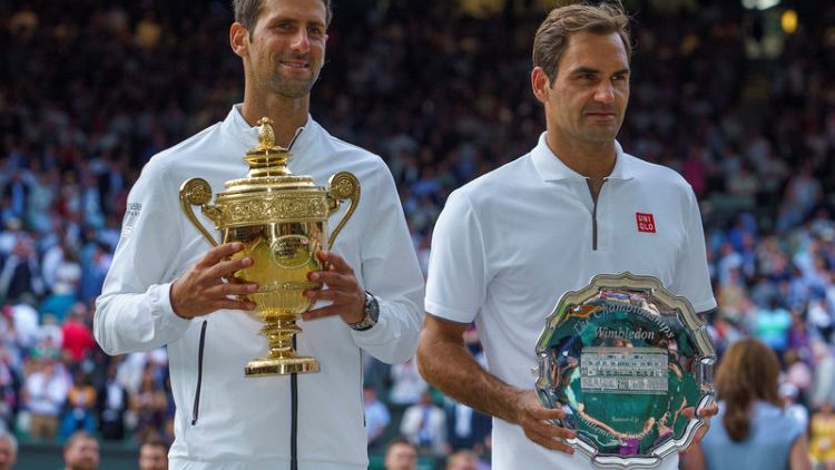 Djokovic, Federer in same half of U.S. Open draw