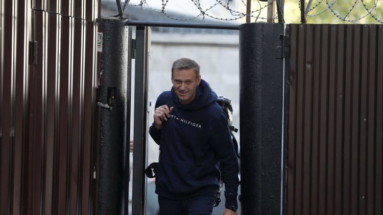 Russian opposition politician Navalny released from jail - spokeswoman