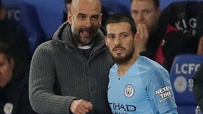 Guardiola hails skipper Silva ahead of Manchester City milestone Guardiola hails skipper Silva ahead of Manchester City milestone