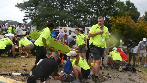 Six spectators hurt after lightning strike at Tour Championship Six spectators hurt after lightning strike at Tour Championship