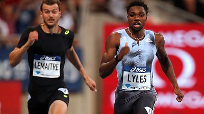 Athletics: Lyles romps to 200m victory in Paris Athletics: Lyles romps to 200m victory in Paris