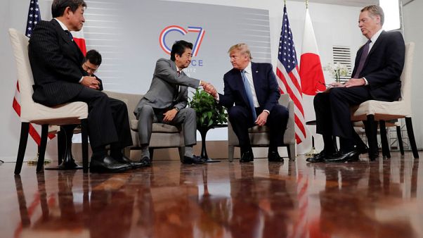 Trump, Abe agree on principles of trade deal at G7 Trump, Abe agree on principles of trade deal at G7