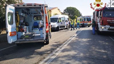 Scontro con pulmino disabili, 5 ferite Scontro con pulmino disabili, 5 ferite
