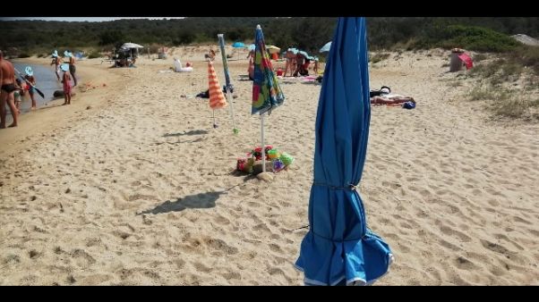 Sequestrati ombrelloni legati a ginepri Sequestrati ombrelloni legati a ginepri