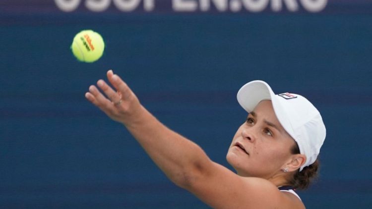 Barty survives first-round fright at U.S. Open