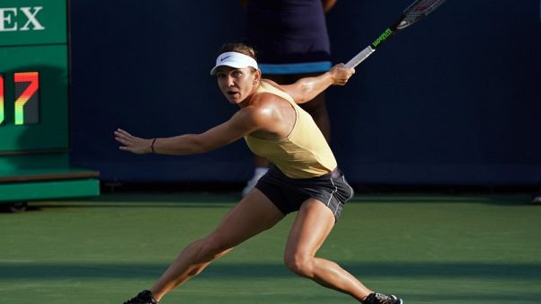Halep ends string of first-round U.S. Open losses Halep ends string of first-round U.S. Open losses
