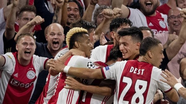 Champions: passano Ajax, Bruges e Slavia Champions: passano Ajax, Bruges e Slavia