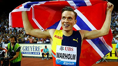 Warholm runs stunning race to win 400 metres hurdles Warholm runs stunning race to win 400 metres hurdles