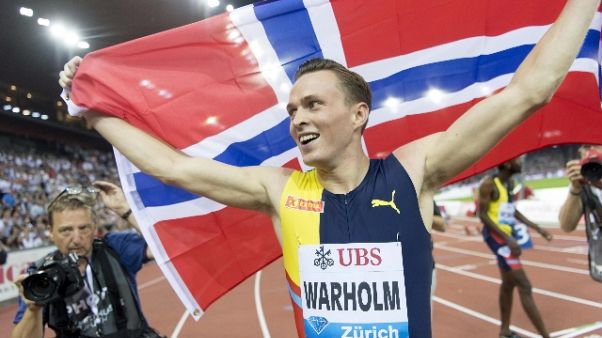 Atletica: 400hs,Warholm brilla a Zurigo Atletica: 400hs,Warholm brilla a Zurigo