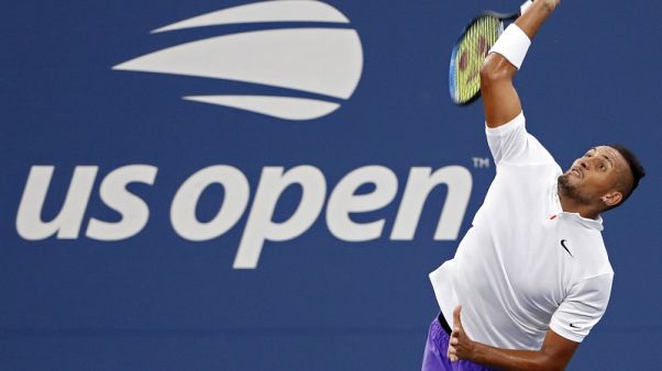 Kyrgios gets hot under collar in pre-match row with umpire Kyrgios gets hot under collar in pre-match row with umpire