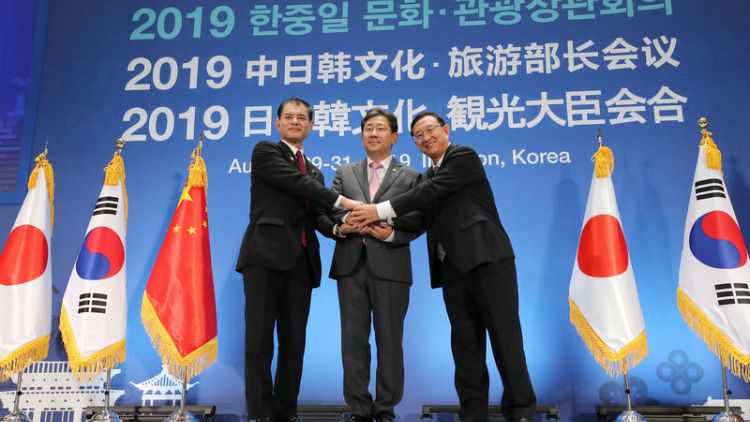 China, Japan, South Korea to step up cultural ties despite rows