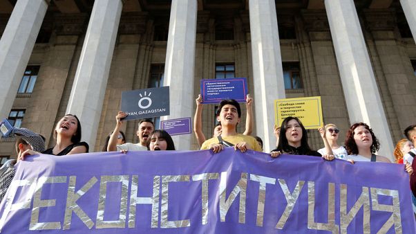 Adopting softer stance, Kazakhstan allows small-scale protests Adopting softer stance, Kazakhstan allows small-scale protests