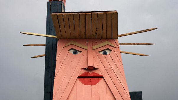 Statue resembling Trump erected in Melania's home country Slovenia Statue resembling Trump erected in Melania's home country Slovenia