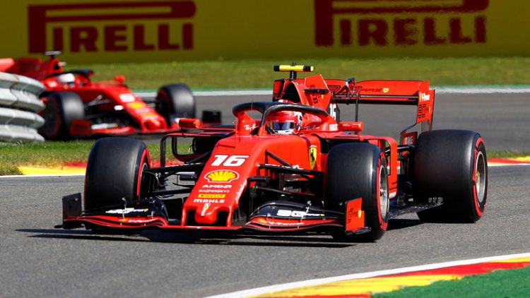 Leclerc completes Ferrari practice sweep, Hamilton crashes