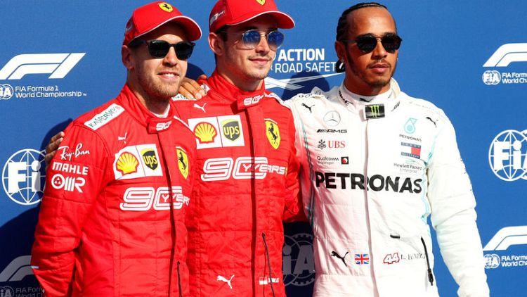 Leclerc leads Ferrari front row lockout in Belgian GP qualifying