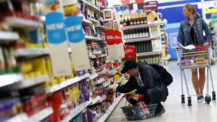 UK retail sales flat-line, consumers stockpile food for Brexit - surveys