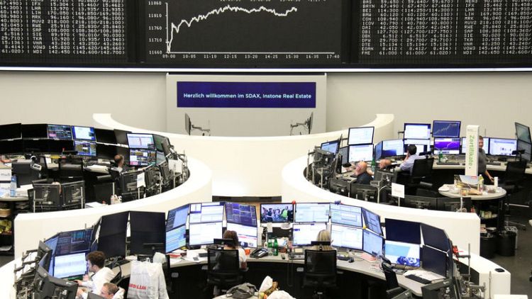 European shares dip for first session in four