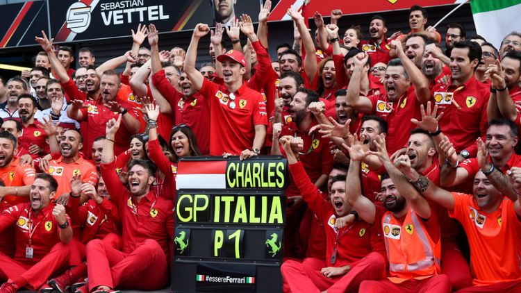 Leclerc triggers Ferrari frenzy with Italian GP win