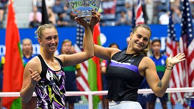 Mertens and Sabalenka win first Grand Slam title at U.S. Open