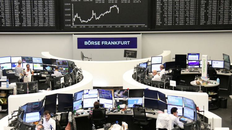 European shares inch up on strong German data, stimulus hopes