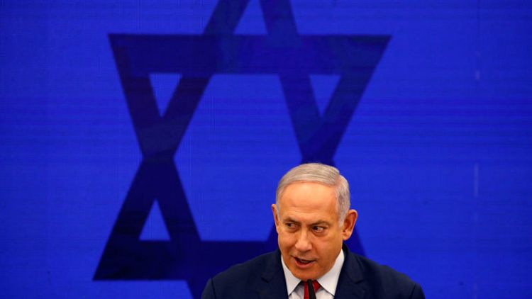 Rocket siren forces Israel's Netanyahu off stage at campaign rally
