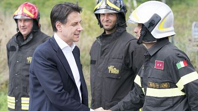 Sisma: Conte visita Accumoli Sisma: Conte visita Accumoli