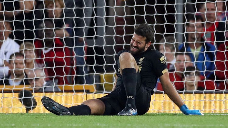 Liverpool's Alisson ruled out until mid-October, says Klopp