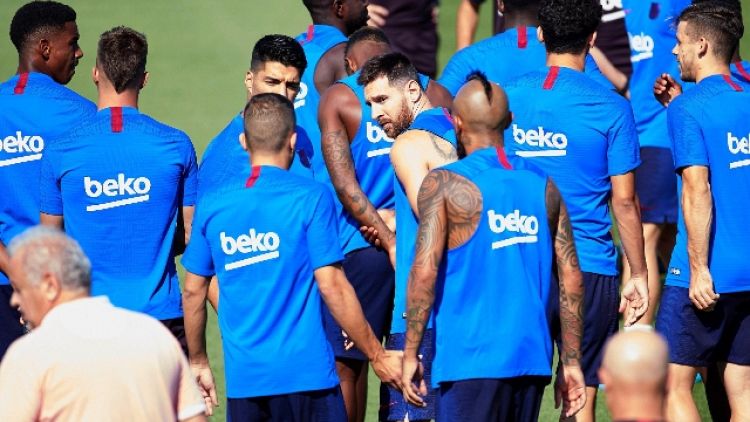 Messi torna ad allenarsi in gruppo