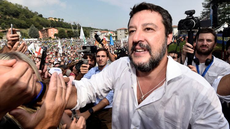 League leader Salvini promises referendums to counter new Italy government