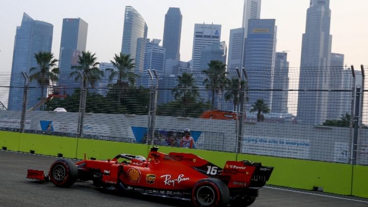 F1: Singapore, terza pole per Leclerc