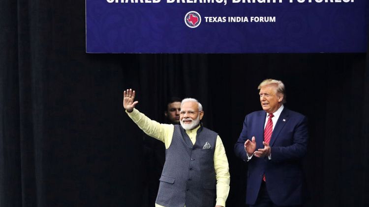 'Howdy, Modi!' - Thousands, plus Trump, rally in Texas for India's leader