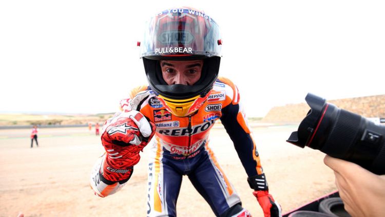 Marquez has one hand on sixth title after Aragon victory