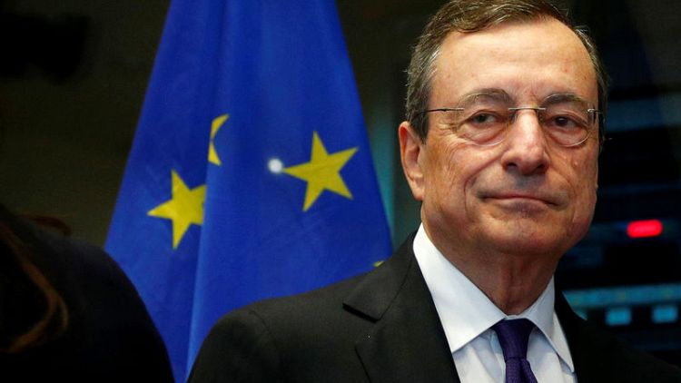 Euro zone economic rebound not in sight: ECB's Draghi