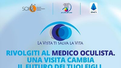 Serie A in campo per salute occhi Serie A in campo per salute occhi