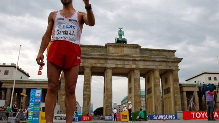 At 49, race walker Garcia charged up for his 13th worlds
