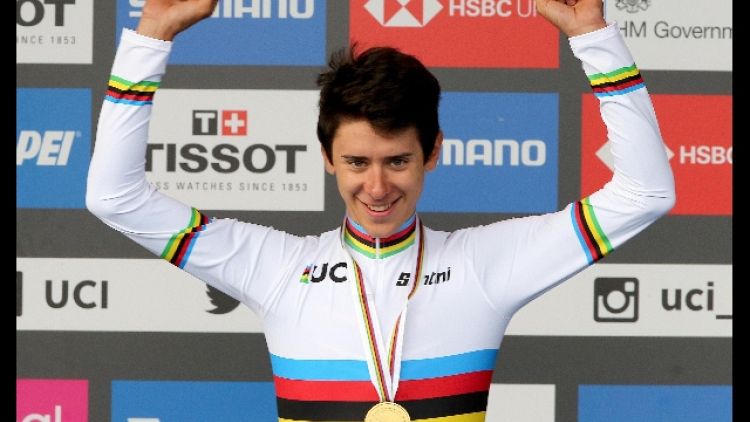 Mondiali ciclismo: Tiberi vince crono jr