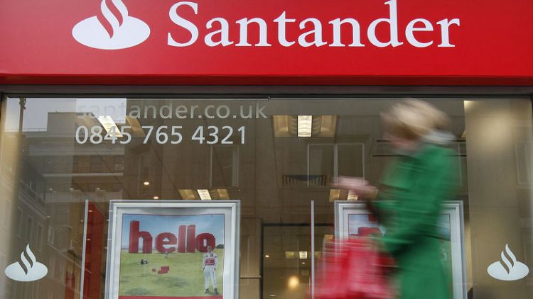 Santander books impairment of around 1.5 billion euros on UK unit