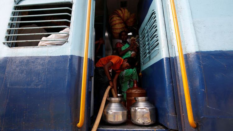 The Indian children who need to take a train to get to water