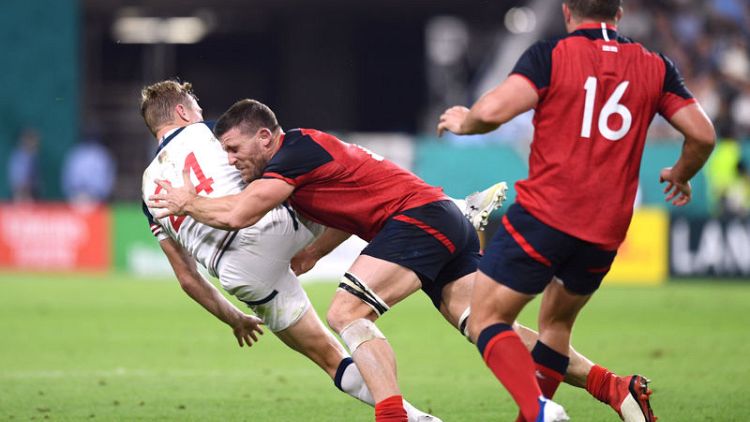 England run in seven tries to down United States 45-7