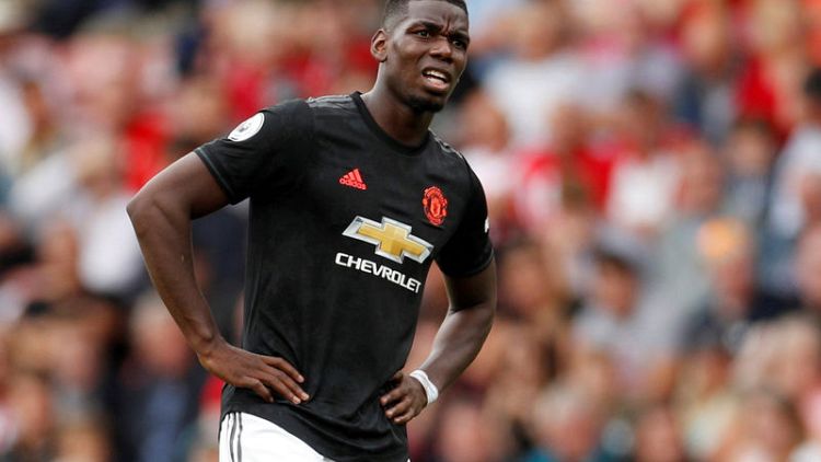 Manchester United's Pogba an injury doubt for Arsenal clash