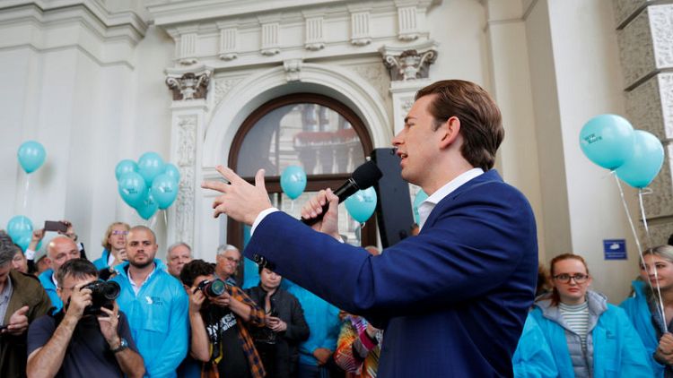 Austrian election winds up as favourite Kurz keeps coalition options open