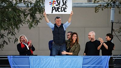Argentina's Macri launches election push with Buenos Aires march