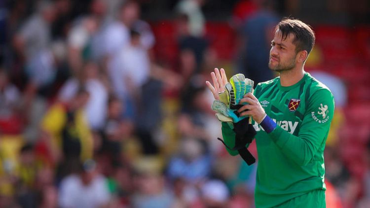 West Ham's Fabianski ruled out for two to three months with hip injury