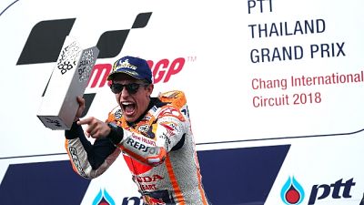 Moto: Marquez,'spettacolo in Thailandia' Moto: Marquez,'spettacolo in Thailandia'