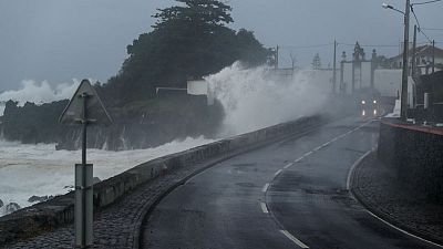 Hurricane Lorenzo strikes Azores, power cuts reported Hurricane Lorenzo strikes Azores, power cuts reported